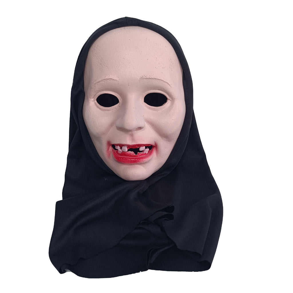 Kapuzenkopfmaske alte Hexe