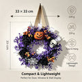 Pumpkin Skull Wreath