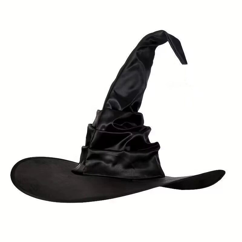 Black Ruched Wizard Hat