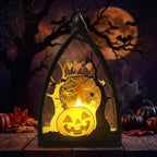 Halloween LED-Windlaterne