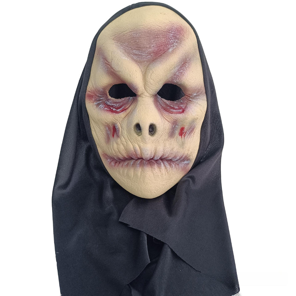 Kapuzenkopfmaske alte Hexe