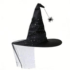 Black Ruched Wizard Hat