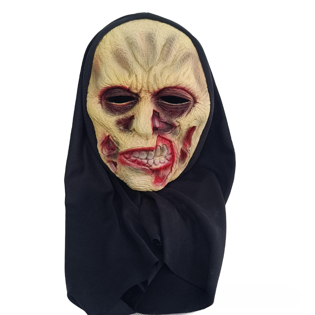 Kapuzenkopfmaske alte Hexe