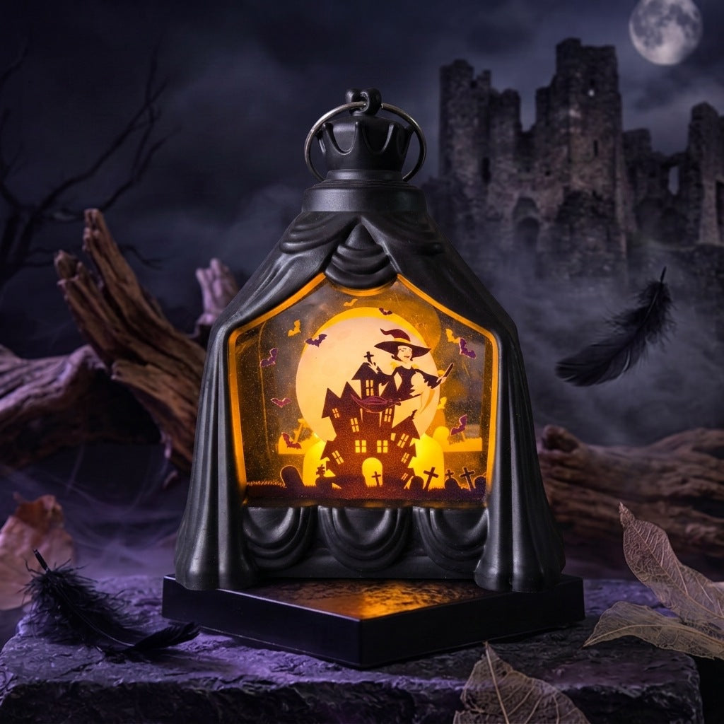 Lanterne à bougie LED sans flamme pour Halloween