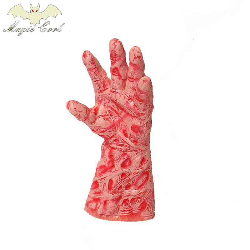 Gants en latex à griffes de zombie effrayant