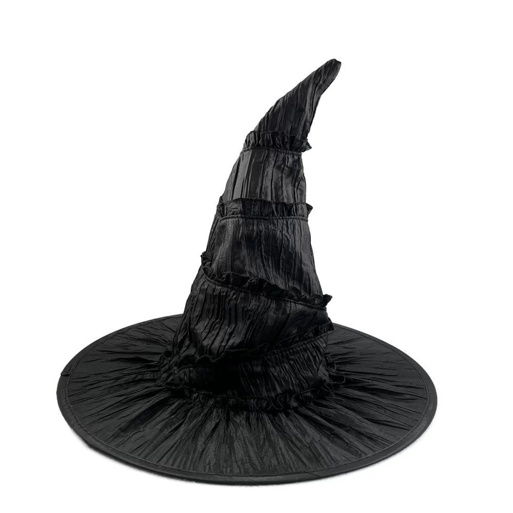 Black Ruched Wizard Hat