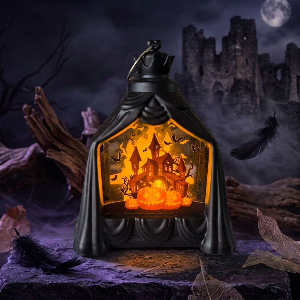 Lanterne à bougie LED sans flamme pour Halloween